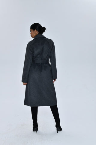 ANTHRACİTE CASHMERE LONG COAT